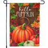 Bandera de Jardín de Acción de Gracias Transfronteriza Lino Cosecha de Otoño Estilo Pequeña para Camping al Aire Libre Decoración de Fiesta en el Patio Bandera Pequeña Colorida