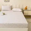 Sábana bajera de gasa de doble capa ins individual pieza única 2026 modelo nuevo no algodón algodón puro dormitorio sábana para cama individual protector de colchón 3