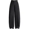 Calça feminina de cintura alta, solta, modeladora, quente, com perna curva, nova coleção de inverno 2026, estilosa, com temperamento, versátil, simples, casual, moderna