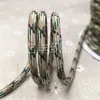 Corda de Poliéster Torcida com Núcleo de 5mm em Cores Contrastantes, Cordão de Cintura Intercolor Verde Escuro, Cordão para Alça de Chapéu, Cordão para Cadarço