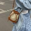 Bolso de mano de moda para primavera y verano 2024 para mujer, nuevo estilo, elegante bolso de hombro, estilo coreano, retro, moderno, bandolera tipo cubo.