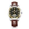Auténtico reloj de volante grande [Weskay] para hombre, resistente al agua, mecánico, automático, para negocios, con reloj mecánico y explosiones.