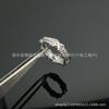 Nuevo Anillo Cruz Dorado Edición Alta Moda Mujer Internet Celebrando Mismo Estilo Anillo Estilo en Vivo Incrustación Diamante Completo Sentido de Alta Gama