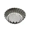 Molde para Hornear Tarta de Huevo de Acero Inoxidable Resistente a Altas Temperaturas Ondulado Herramienta para Tarta de Huevo Reutilizable