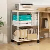 Estante para impresora oficina estante móvil para copiadora soporte de suelo archivo papel A4 almacenamiento de doble capa