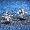 S925 brincos de prata esterlina moissanite brincos temperamento feminino starlight rainha d cor 1 quilate mosan brincos de diamante feminino atacado