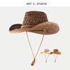 Chapéu de Cowboy Ocidental Verão Feminino Aba Grande Chapéu de Palha Respirável Guarda-sol Feminino Montanhismo Ao Ar Livre Acampamento Protetor Solar Praia Chapéu para Homens