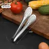 Pinzas Exquisitas para Alimentos de Acero Inoxidable 304 Pinzas Gruesas para Alimentos con Múltiples Agujeros Pinzas para Barbacoa Pinzas para Pan de Cocina Pinzas para Bistec