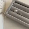 Nuevo producto de verano anillo liso de plata de ley S925 para mujer, no se decolora, estilo nicho, ajustable, lujo ligero, sensación de alta gama, anillo para el dedo índice