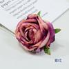 Rosa artificial com borda queimada flor de casamento decoração de mesa guirlanda arranjo de flores material artesanal caixa de flores com flor para a noiva segurar na mão