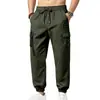 Pantalones Cargo de Bolsillo Múltiple con Cordón para Hombre, de Corte Holgado, Moda Urbana de Calle, para Exteriores y Viajes, Europeos y Americanos, Amazon Transfronterizo