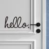 Pegatinas de pared removibles con el lema Hello transfronterizas, decoración de pared de fondo para puerta, porche, fabricantes de pegatinas autoadhesivas de PVC al por mayor