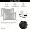 Funda de Almohada Estilo Americano Seda Artificial Funda de Almohada Amazon Funda de Almohada Satén de Seda Artificial Comercio Exterior Prueba de Sensación Refrescante