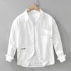 Camisa de manga larga de otoño para hombre, camisa informal japonesa de algodón, camisa holgada y versátil, venta directa de fábrica para hombre