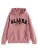 Sudadera con capucha holgada y cómoda ALASKA para mujer, versátil y casual, para exportación, tienda independiente de Amazon eBay