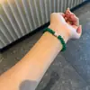 Popular Novo Bracelete de Contas Ágata Calcedônia Verde Estilo Chinoiserie Luxo Acessível Zircônia 6mm Bracelete Texturizado com Contas Redondas Estilo Luxo Acessível
