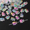Cuentas de cristal de vidrio esparcidas de colores, con forma de oso, hechas a mano, accesorios para collares y pulseras, material con cuentas.