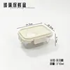 Tampa de Silicone com Válvula Caixa de Almoço de Vidro Selada Caixa Bento para Piquenique Caixa Bento para Micro-ondas Caixa Retangular para Conservar Frescos