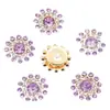 Venta Directa de Fábrica 14mm Tres Capas Diamante Girasol Flor de Diamante Centro Lazo DIY Estilo Antiguo Joyería y Decoración de Diamante