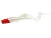 Señuelo Blanda Cola Larga Rizada Cola Única Gusano Cabeza Roja Cuerpo Blanco 13G/11Cm Señuelo Biónico Artificial Señuelo Pesca Equipo de Pesca