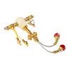 Set de Tres Piezas de Vidrio Sherpa con Accesorios de Colgante de Cuenta Dzi de Cobre Chapado en Oro, Cuentas Budistas para DIY, Venta al por Mayor