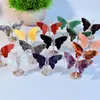 Adornos de Mariposa con Alas Talladas a Mano de Cristal Natural Artesanía de Cristal Adornos para Escritorio de Casa Oficina Venta al por Mayor