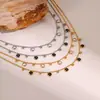 Collar de Acero Inoxidable con Borla de Circonita Popular Europeo y Americano Transfronterizo Chapado en Oro de 18K Lujo Accesible Joyería de Alta Gama Venta al por Mayor