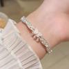 Pulsera de Campanilla de Mariposa Rosa Esmaltada para Mujer, Nuevo Estilo Chino, Linda Elegante, Nicho Retro, Versátil y de Alta Gama