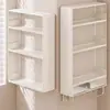Prateleira de Armazenamento para Banheiro Mesa de Lavar Banheiro Prateleira de Armazenamento de Parede sem Furos Acima do Vaso Sanitário Armário de Parede de Armazenamento Multifuncional