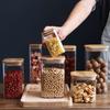 Fábrica por atacado quadrado de vidro armazenamento jar selado jar doces alimentos tempero armazenamento selado jarra cozinha