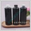 Botella Plana de Hombro Negra con Tapa Normal de 250ML Botella para Líquidos de 250ML Botella para Cebo con Tapa de Giro Botella para Limpiador Facial Botella para Líquido de Ducha