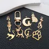 Venda Quente Transfronteiriça KC Liga de Ouro Série Animal Gato Pingentes Charms DIY Pulseira Colar Brinco Acessórios de Joias