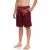 Shorts de Casa de Hielo de Seda de Verano, Caída Suave, Transpirables, de Secado Rápido, Delgados, Brillantes, Color Sólido, Shorts para Vacaciones en la Playa para Hombres y Mujeres