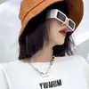 Gafas de Sol Rectangulares Retro de Marco Pequeño para Hombres y Mujeres, Tendencia Hip-Hop Disco Europeas y Americanas Elegantes Gafas de Sol de Marco Pequeño Estrecho Patillas Anchas