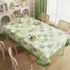 Toalha de Mesa Xadrez Fresca e Simples, Impermeável, à Prova de Óleo, Resistente ao Calor, Resistente ao Desgaste, Lavável, Verde e Refrescante, Adequada para Mesas Longas