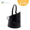 Suministro original de barril de carbono, hierro galvanizado, accesorios para herramientas de chimenea con mango, barril de carbono de boca oblicua negra.