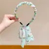 Diadema Alta Infantil con Cinta Floral, Trenza Integrada para Niñas, Antideslizante con Dientes, Accesorio para el Cabello de Verano