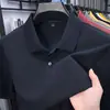 2026 Verano Nuevo Estilo Camiseta de Manga Corta de Algodón Puro Polo de Cuello Camisero de Manga Corta de Verano Top de Manga Corta de Color Puro