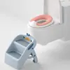 Asiento Cojín y Escalón Combinados para Ayuda de Baño de Bebé en Casa Anillo para Asiento de Inodoro de Baño Infantil Set de Entrenamiento para Ir al Baño
