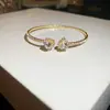 ¡Oro Rosado! Pulsera de Círculo Completo de Diamantes, Estilo de Moda de Nicho, Joyería de Lujo Ligero de Gama Alta, Accesorio de Moda Versátil para Mujeres
