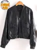 Chaqueta corta de plumón transfronteriza, cuello estilo americano fresco y elegante, chaqueta de piel de oveja holgada y favorecedora, abrigo moderno de talla grande