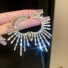 Aretes Elegantes de Celebridad de Internet Transfronteriza Atmosféricos Avanzados Moda Europea y Americana Personalidad Exagerada Borla de Pedrería Aretes Nicho
