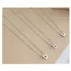 Pingente de Letra com Zircônia Cúbica Multicolor Incrustada Colar Feminino Pingente de Cruz Corrente para Clavícula Fashion Simples e