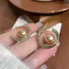 Pendientes de Perla Color Champagne Retro Francés Diseño de Nicho Lujo Accesible Pendientes Elegantes 2024 Nuevo Estilo Caliente Pendientes
