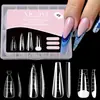 Caja de Moldes para Uñas Pegamento de Cristal Rápido para Extensión Uñas Postizas 96 Piezas con Escala Fábrica de Uñas Postizas Venta al por Mayor