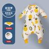 Aishimao otoño e invierno saco de dormir para bebé clase a algodón puro antibacteriano para niños saco de dormir de pierna dividida dibujos animados bebé temperatura constante manta anti-patadas