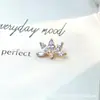 Brincos da coleção F136 liga de titânio roxo claro dourado, piercings labiais G23 titânio rosca interna zircônia, joias para piercing