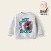 Ropa para niños Sudadera con forro polar para niño Otoño e Invierno Nueva sudadera de estilo occidental para niños Sudadera con estampado de dibujos animados para bebé Top informal de manga larga