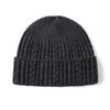 Chapéu de lã feminino outono e inverno Novo estilo melão chapéu personalidade versátil preto estilo coreano rosto olhando pequena cúpula chapéu de pulôver de malha