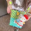 Hd6220A05 Bolsa Tejida de Plástico Colorida de Hello Kitty Dibujos Animados Linda Bolso Cruzado Bolso de Mano para Salir al Trabajo Bolsa de Cesta de Verduras